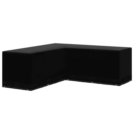 vidaXL Cubierta de muebles de jardín forma L 12 ojales 250x250x90 cm