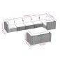 vidaXL Set de muebles de jardín 8 pzas y cojines ratán sintético negro