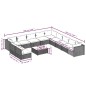 vidaXL Set de muebles de jardín 12 pzas cojines ratán sintético gris vidaXL Set de muebles de jardín 12 pzas cojines ratán sintético gris