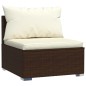 vidaXL Set sofás de jardín 8 piezas y cojines ratán sintético marrón vidaXL Set sofás de jardín 8 piezas y cojines ratán sintético marrón