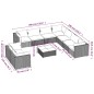 vidaXL Set de muebles de jardín 10 pzas cojines ratán sintético negro vidaXL Set de muebles de jardín 10 pzas cojines ratán sintético negro