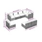 vidaXL Set de sofás de jardín 8 piezas y cojines ratán sintético negro vidaXL Set de sofás de jardín 8 piezas y cojines ratán sintético negro