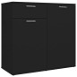 vidaXL Aparador de madera contrachapada negro 80x36x75 cm vidaXL Aparador de madera contrachapada negro 80x36x75 cm
