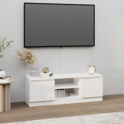 vidaXL Mueble de TV con puerta blanco 102x30x36 cm