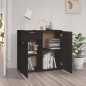 vidaXL Aparador de madera contrachapada negro 80x36x75 cm vidaXL Aparador de madera contrachapada negro 80x36x75 cm