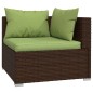 vidaXL Set muebles de jardín 10 pzas y cojines ratán sintético marrón vidaXL Set muebles de jardín 10 pzas y cojines ratán sintético marrón