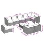 vidaXL Set muebles de jardín 10 pzas y cojines ratán sintético marrón vidaXL Set muebles de jardín 10 pzas y cojines ratán sintético marrón