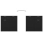vidaXL Aparador de madera contrachapada negro 80x36x75 cm vidaXL Aparador de madera contrachapada negro 80x36x75 cm