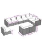 vidaXL Set de muebles de jardín 10 pzs y cojines ratán sintético negro vidaXL Set de muebles de jardín 10 pzs y cojines ratán sintético negro