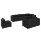 vidaXL Set de muebles de jardín 8 pzas y cojines ratán sintético negro vidaXL Set de muebles de jardín 8 pzas y cojines ratán sintético negro