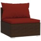 vidaXL Set muebles de jardín 9 piezas y cojines ratán sintético marrón vidaXL Set muebles de jardín 9 piezas y cojines ratán sintético marrón