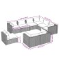 vidaXL Set muebles de jardín 9 piezas y cojines ratán sintético marrón vidaXL Set muebles de jardín 9 piezas y cojines ratán sintético marrón