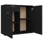 vidaXL Aparador de madera contrachapada negro 80x36x75 cm vidaXL Aparador de madera contrachapada negro 80x36x75 cm