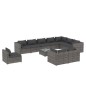vidaXL Set de muebles de jardín 11 pzas y cojines ratán sintético gris vidaXL Set de muebles de jardín 11 pzas y cojines ratán sintético gris