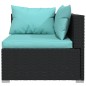 vidaXL Set de muebles de jardín 10 pzas cojines ratán sintético negro vidaXL Set de muebles de jardín 10 pzas cojines ratán sintético negro