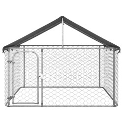 vidaXL Perrera de exterior con tejado 200x200x150 cm