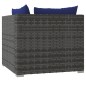 vidaXL Set de muebles de jardín 9 pzas y cojines ratán sintético gris vidaXL Set de muebles de jardín 9 pzas y cojines ratán sintético gris