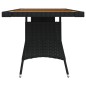 vidaXL Mesa de jardín ratán PE y acacia maciza negro 160x70x72 cm vidaXL Mesa de jardín ratán PE y acacia maciza negro 160x70x72 cm