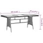 vidaXL Mesa de jardín ratán PE y acacia maciza negro 160x70x72 cm vidaXL Mesa de jardín ratán PE y acacia maciza negro 160x70x72 cm