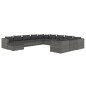 vidaXL Set de muebles de jardín 12 pzas y cojines ratán sintético gris vidaXL Set de muebles de jardín 12 pzas y cojines ratán sintético gris