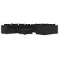 vidaXL Set de muebles de jardín 9 pzas y cojines ratán sintético negro vidaXL Set de muebles de jardín 9 pzas y cojines ratán sintético negro