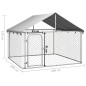vidaXL Perrera de exterior con tejado 200x200x150 cm vidaXL Perrera de exterior con tejado 200x200x150 cm