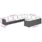 vidaXL Set muebles de jardín 10 pzas y cojines ratán sintético marrón vidaXL Set muebles de jardín 10 pzas y cojines ratán sintético marrón