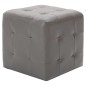 vidaXL Puf 2 unidades cuero sintético gris 30x30x30 cm vidaXL Puf 2 unidades cuero sintético gris 30x30x30 cm