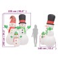 vidaXL Familia de muñecos de nieve inflables con LED 240 cm vidaXL Familia de muñecos de nieve inflables con LED 240 cm