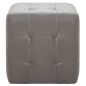 vidaXL Puf 2 unidades cuero sintético gris 30x30x30 cm vidaXL Puf 2 unidades cuero sintético gris 30x30x30 cm