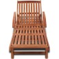 vidaXL Tumbona de madera maciza de acacia