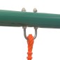 vidaXL Juego de columpios de 3 asientos y tobogán naranja vidaXL Juego de columpios de 3 asientos y tobogán naranja