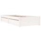vidaXL Estructura de cama individual con cajones blanco 90x190 cm