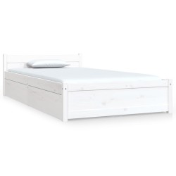 vidaXL Estructura de cama con cajones blanco 90x200 cm