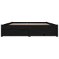 vidaXL Estructura de cama con cajones negro 150x200 cm vidaXL Estructura de cama con cajones negro 150x200 cm
