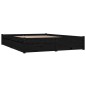 vidaXL Estructura de cama con cajones negro 140x200 cm vidaXL Estructura de cama con cajones negro 140x200 cm