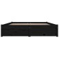 vidaXL Estructura de cama con cajones negro 140x200 cm vidaXL Estructura de cama con cajones negro 140x200 cm