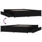 vidaXL Estructura de cama con cajones negro 140x200 cm vidaXL Estructura de cama con cajones negro 140x200 cm