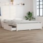 vidaXL Estructura de cama con cajones blanco 140x200 cm vidaXL Estructura de cama con cajones blanco 140x200 cm