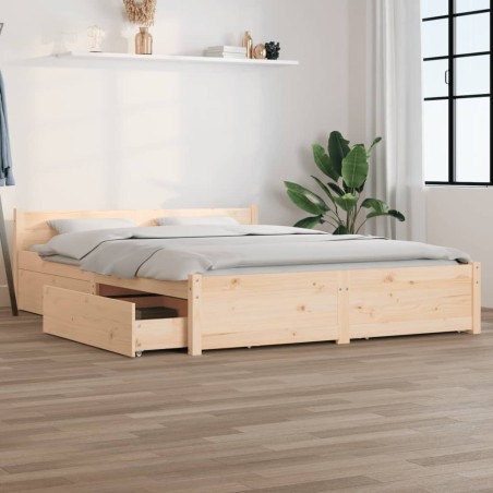 vidaXL Estructura de cama con cajones 160x200 cm