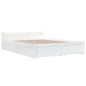 vidaXL Estructura de cama con cajones blanco 120x200 cm vidaXL Estructura de cama con cajones blanco 120x200 cm