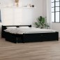 vidaXL Estructura de cama con cajones doble negro 135x190 cm vidaXL Estructura de cama con cajones doble negro 135x190 cm