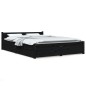 vidaXL Estructura de cama con cajones doble negro 135x190 cm vidaXL Estructura de cama con cajones doble negro 135x190 cm