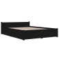 vidaXL Estructura de cama con cajones doble negro 135x190 cm vidaXL Estructura de cama con cajones doble negro 135x190 cm