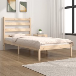 vidaXL Estructura de cama madera maciza de pino 90x190 cm