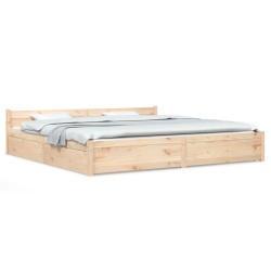 vidaXL Estructura de cama con cajones super king 180x200 cm