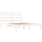 vidaXL Estructura de cama matrimonial madera de pino blanca 135x190 cm