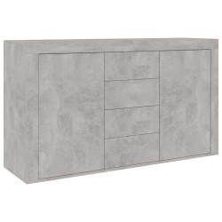 vidaXL Aparador de madera de ingeniería gris hormigón 120x36x69 cm