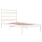 vidaXL Estructura de cama madera maciza de pino blanco 100x200 cm vidaXL Estructura de cama madera maciza de pino blanco 100x200 cm