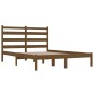 vidaXL Estructura cama de matrimonio madera de pino marrón 135x190 cm